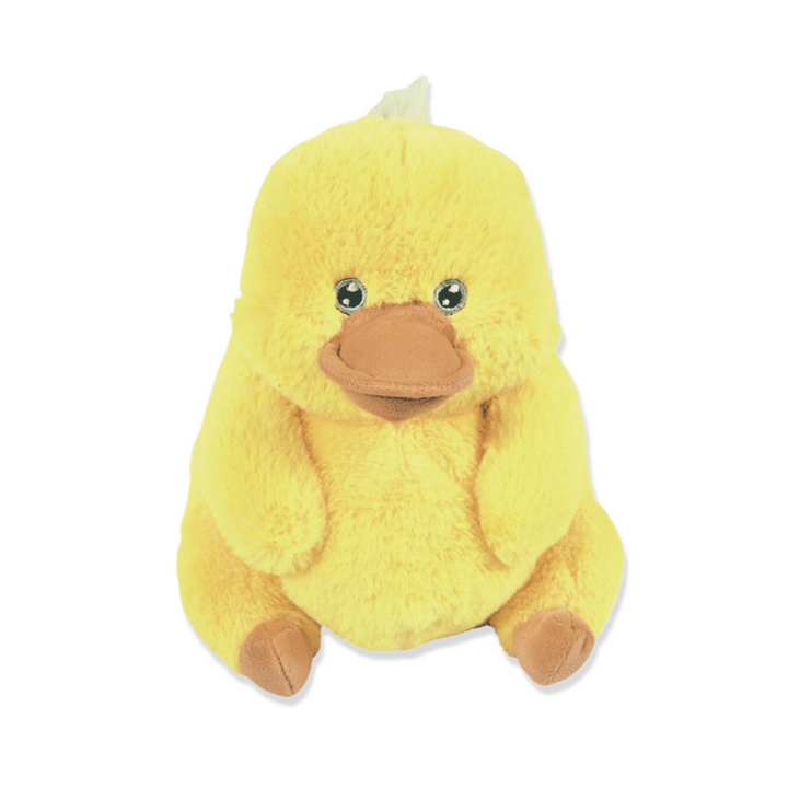 7" Tubby Tots Duck plush, soft yellow round stuffed animal toy perfect for snuggles and gifts.