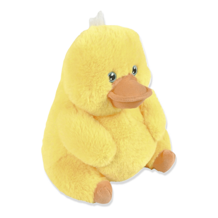 7" Tubby Tots Duck plush, soft yellow round stuffed animal toy perfect for snuggles and gifting.