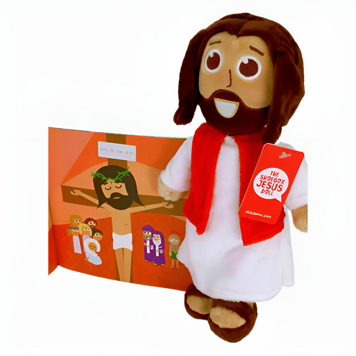 Jesus Doll & Book Bundle – Plush Toy + Bible Story for Kids