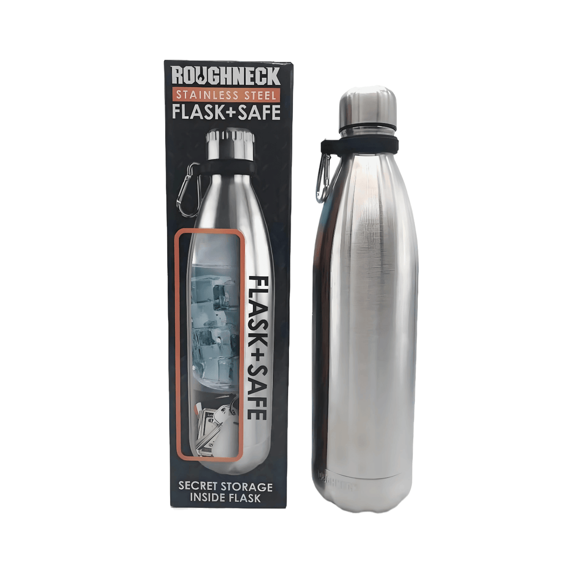 oughneck 18oz Flask Hidden Safe – Stainless Steel Adventure