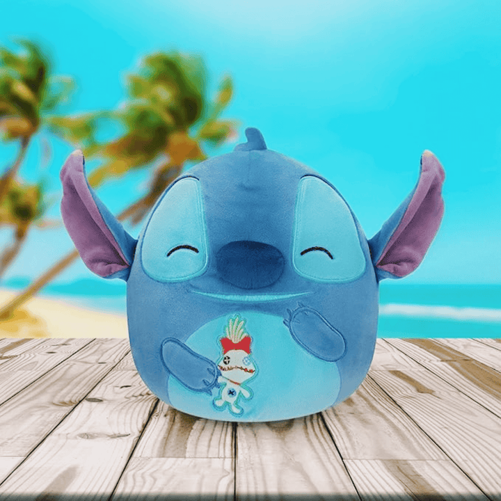 stitch squishmallow plush, lilo and stitch plush, stitch 8 inch disney squishmallow with scrump plush toy
