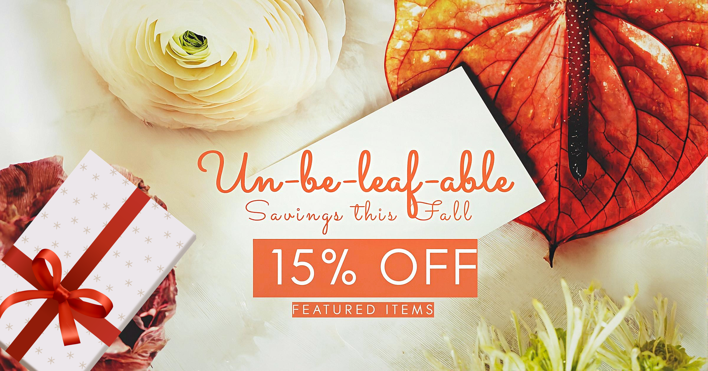Fall Savings 15% SALE