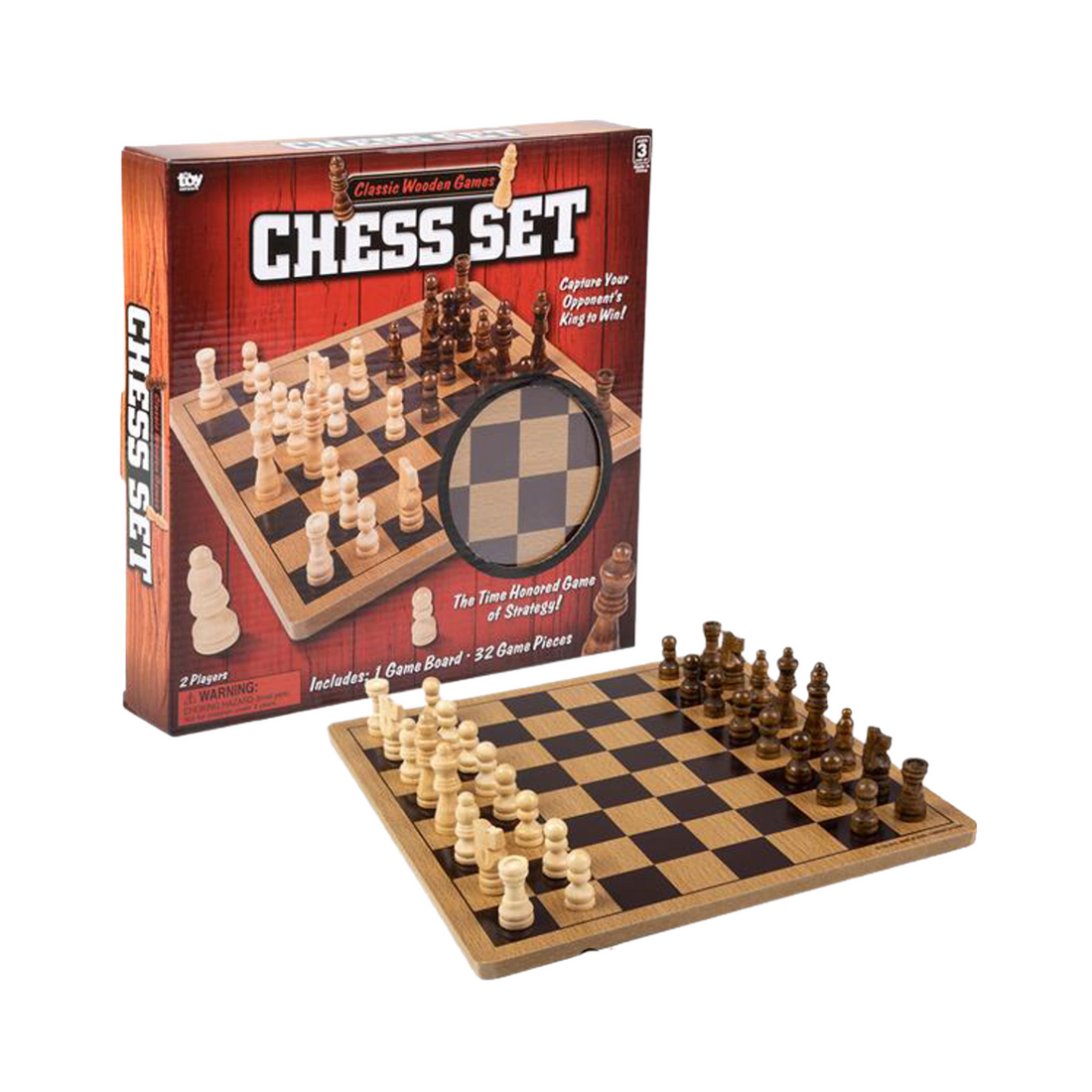 Wooden Chess Set - 10"