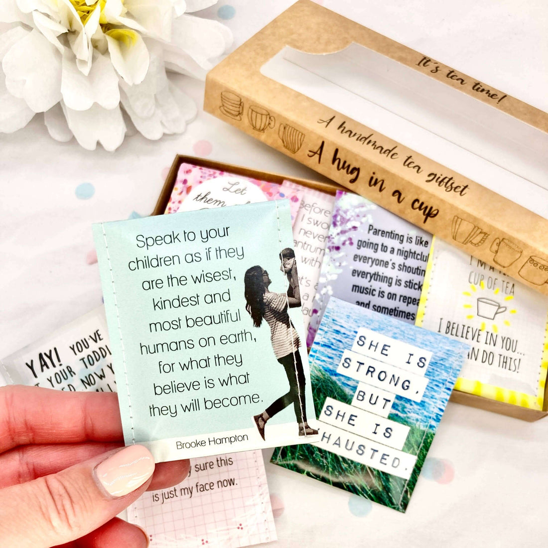 Victoria Mae Designs, tired mum tea, gift for mum, tea set for mom