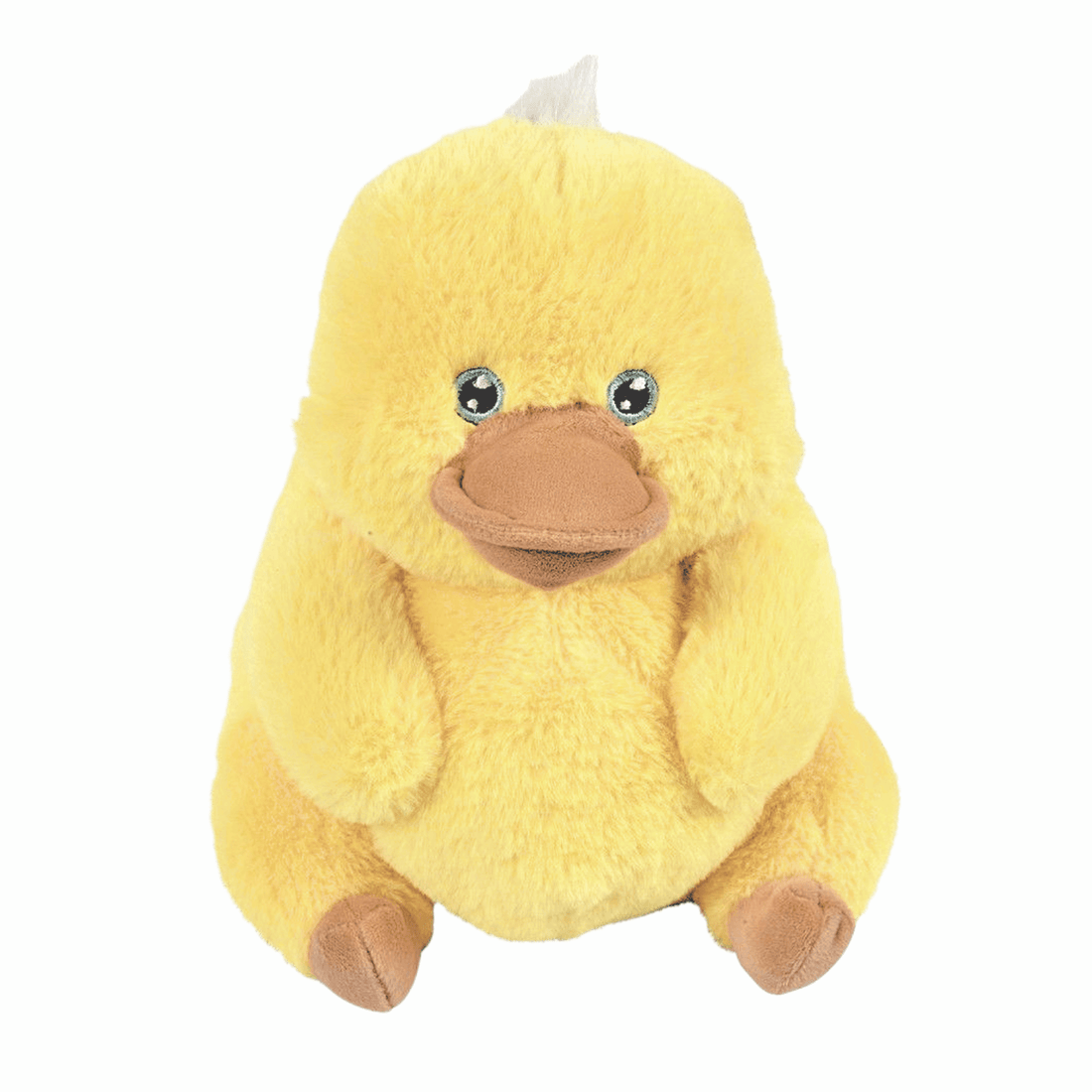 7" Tubby Tots Duck plush in soft yellow, round design perfect for snuggles, decor, or gifting.
