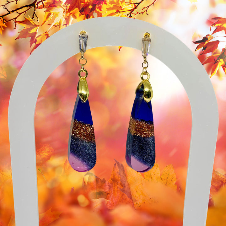 Shimmering Sunset Teardrop Earrings