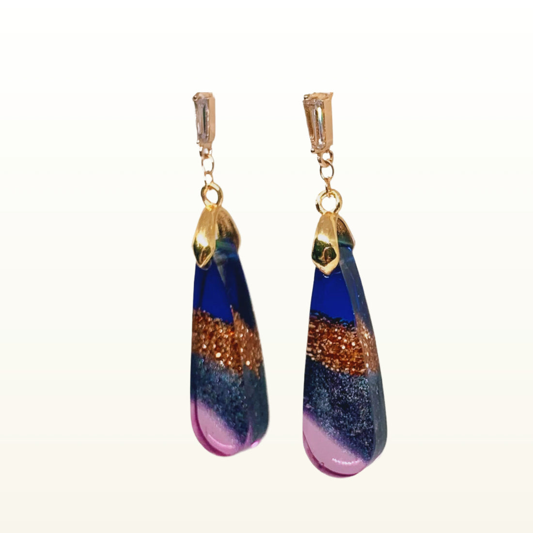 Shimmering Sunset Teardrop Earrings