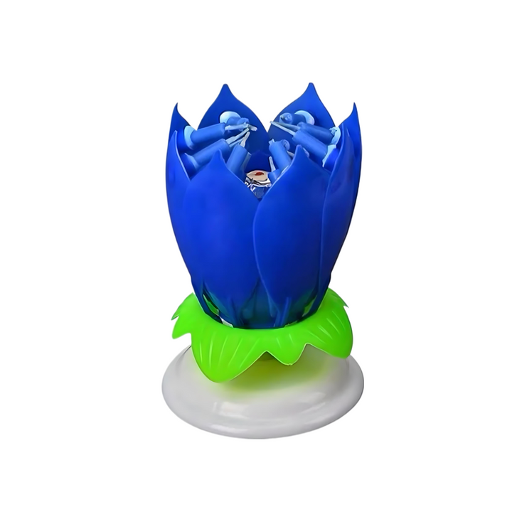 Amazing Lotus Birthday Candle – Blue - Everbond Gifts