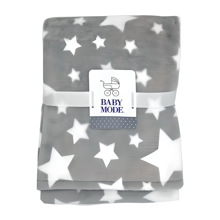 Baby Mode Fleece Star Blanket (Grey) - Everbond Gifts