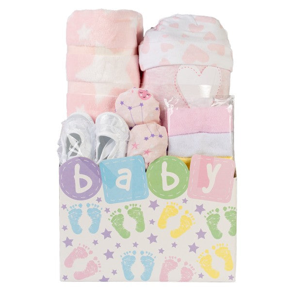 Baby Steps Gift Basket - Pink - Everbond Gifts