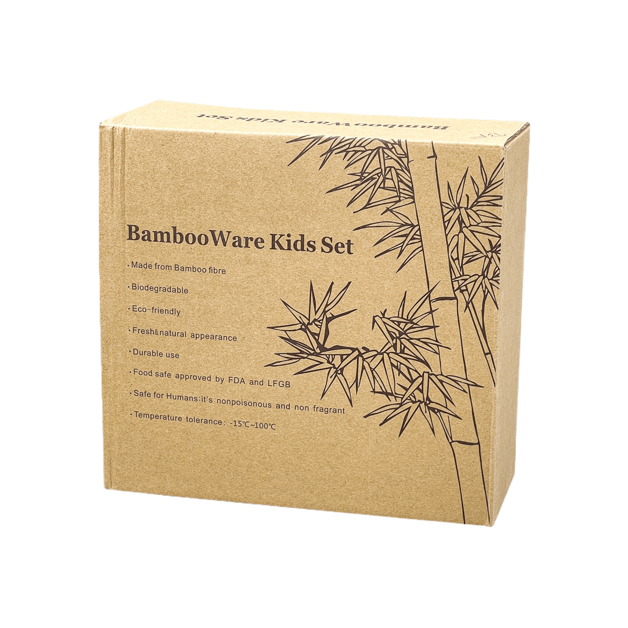 Bamboo Kids Dinnerware Set – Eco-Friendly Toddler Tableware