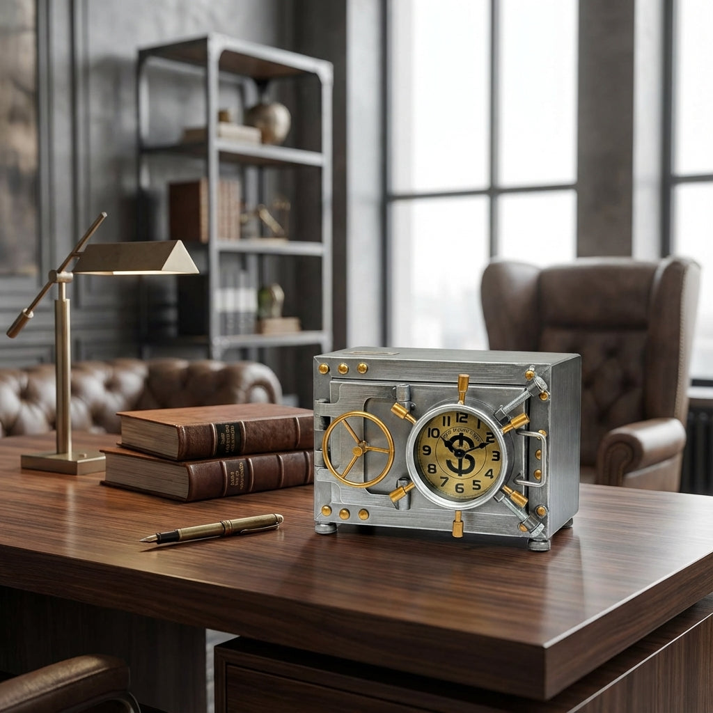 Bank Vault Table Clock