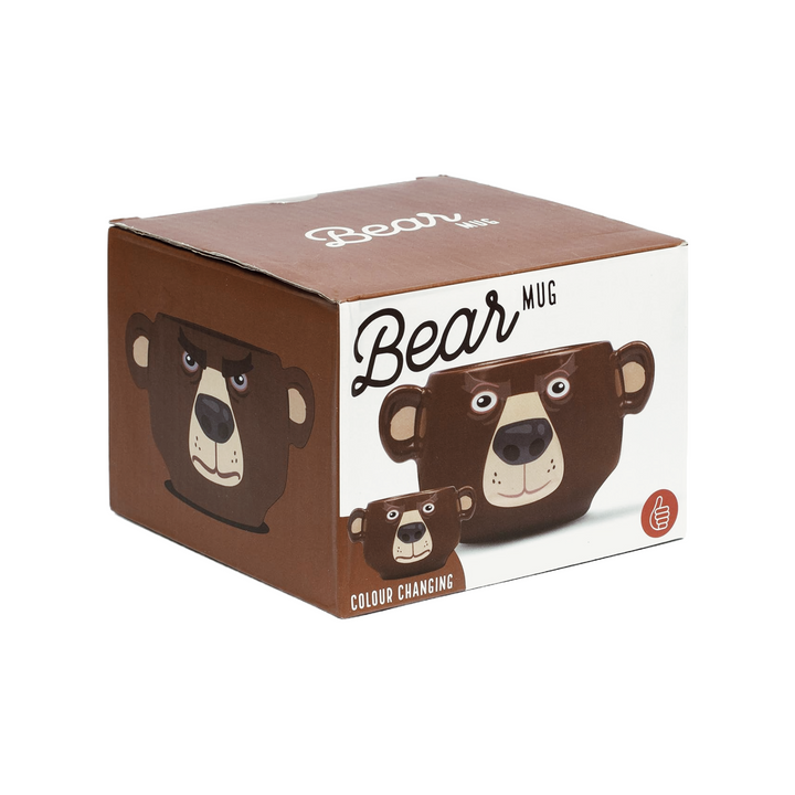Bear Heat Change Mug in a colorful box featuring a bear design, perfect for warm beverages.