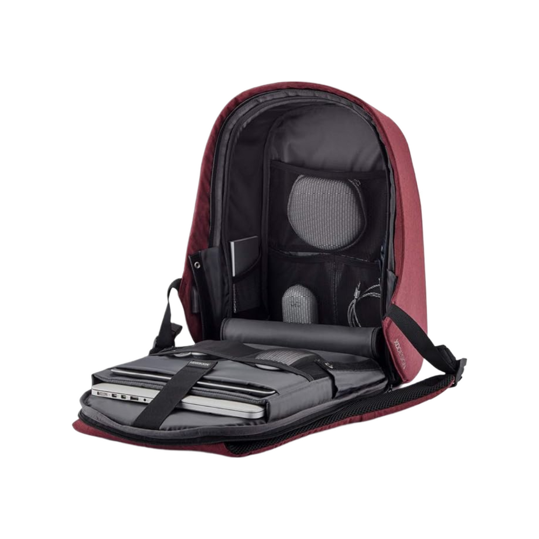 Bobby Hero Small Anti-theft backpack-Cherry Red