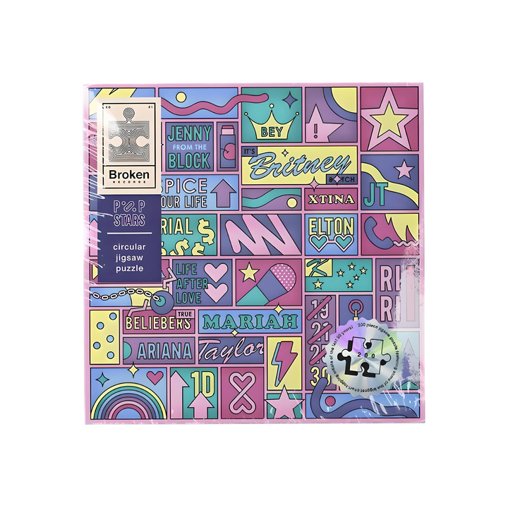 Broken Records Puzzle-Pop Stars - Everbond Gifts