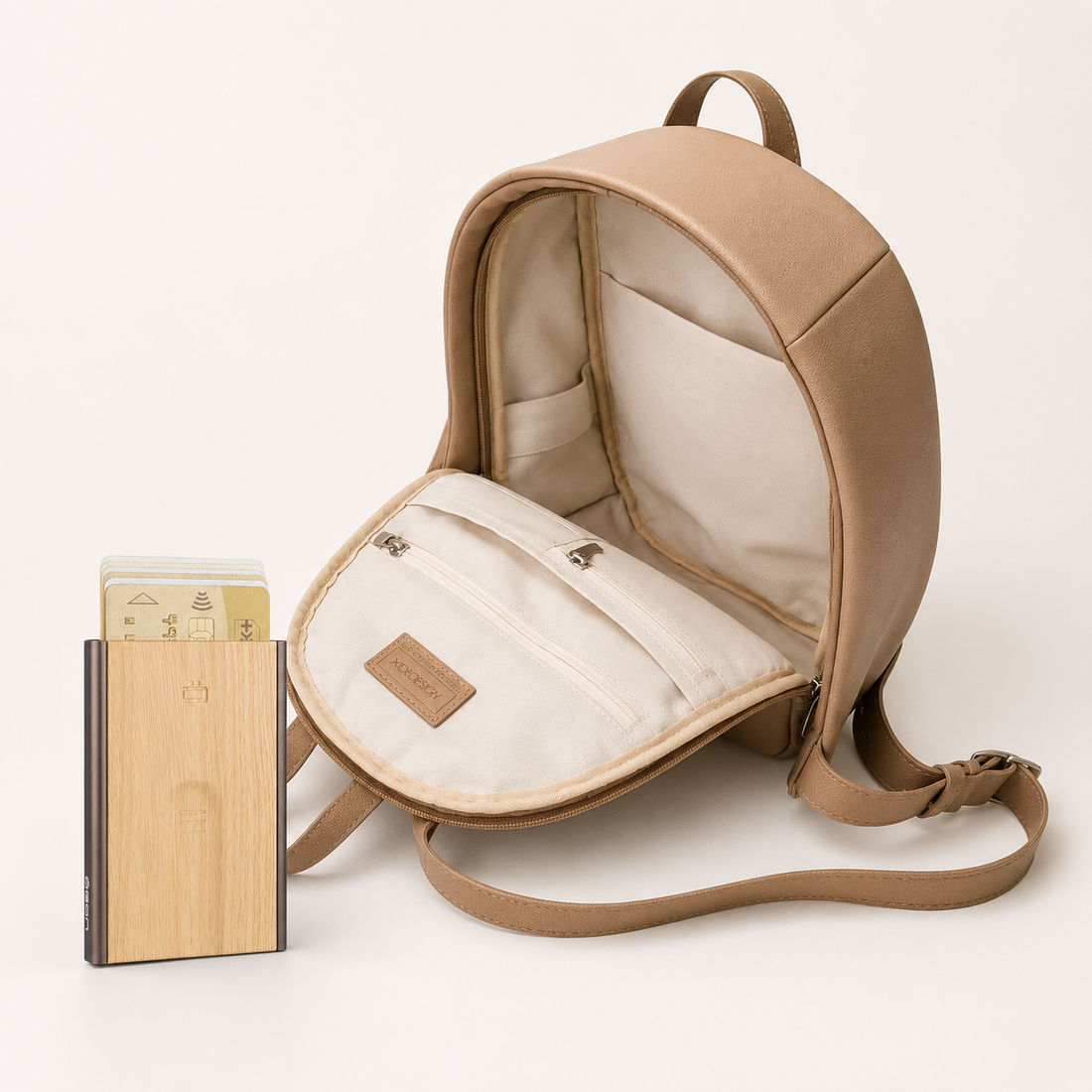 Anti-Theft Backpack & RFID Card Holder Set