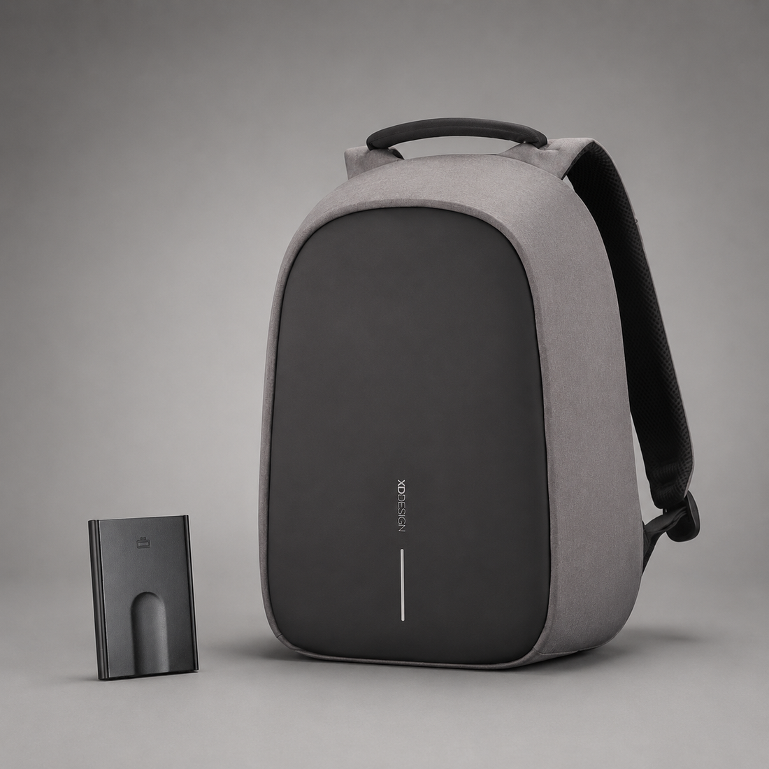 Anti-Theft Backpack and Aluminum Wallet Set featuring XD Design Bobby Hero Backpack and OGON Slider Wallet.