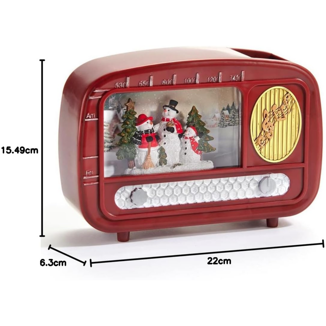 Christmas Snowman LED Radio Musical Water Lantern