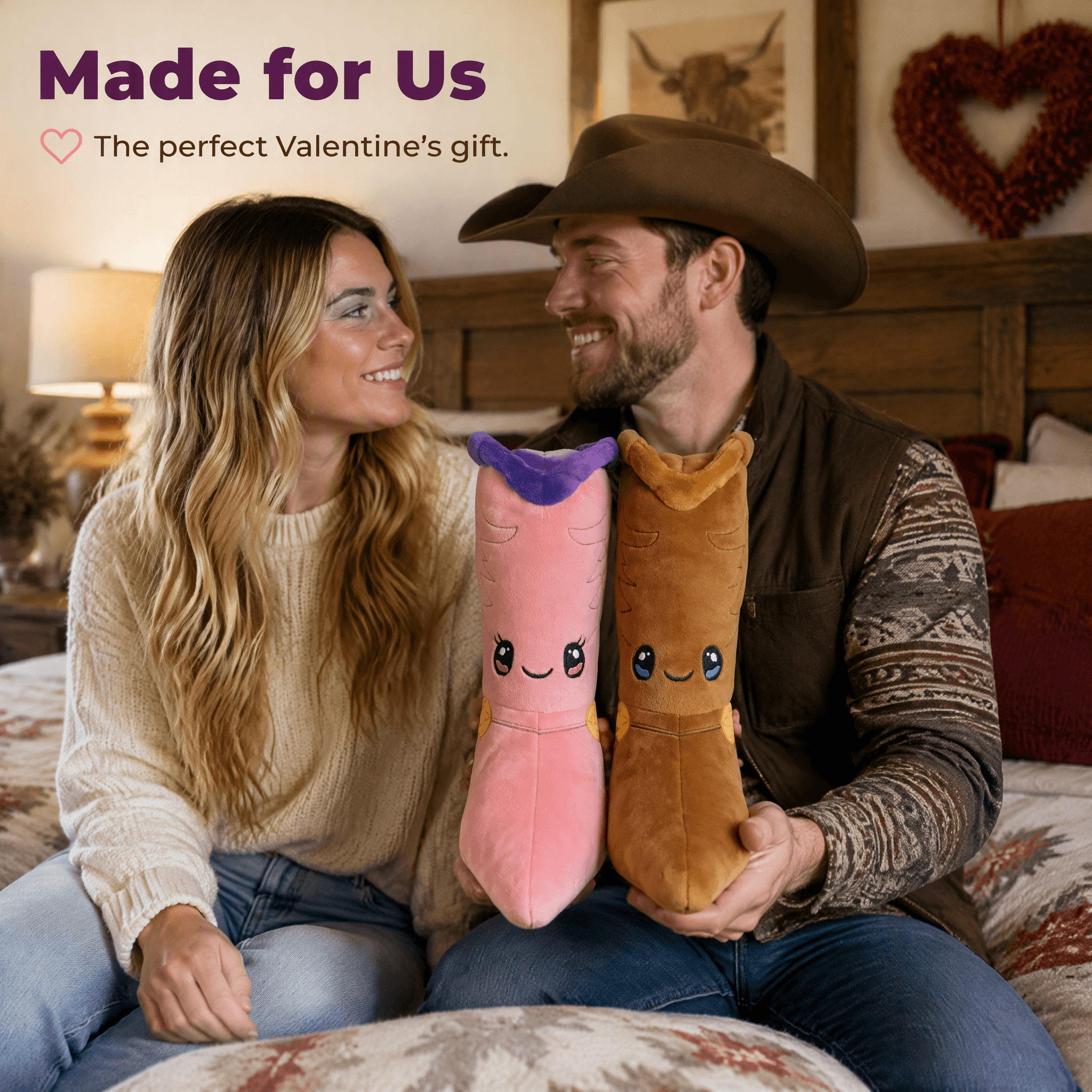 Cowboy Boot Plush Couple Set - Boot Scootin' Sweethearts Gift