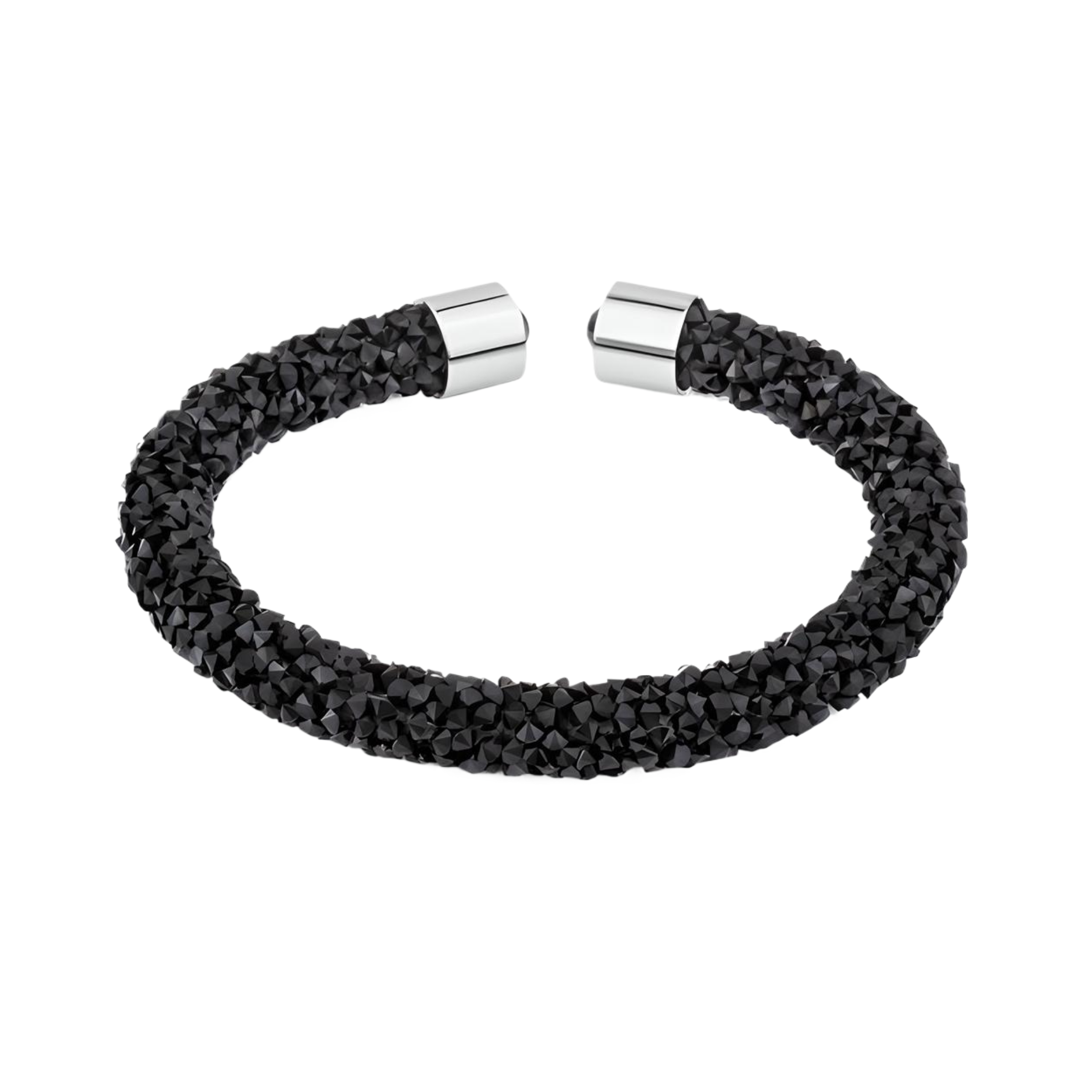 Crystals Bangle Cuff - Black - Everbond Gifts