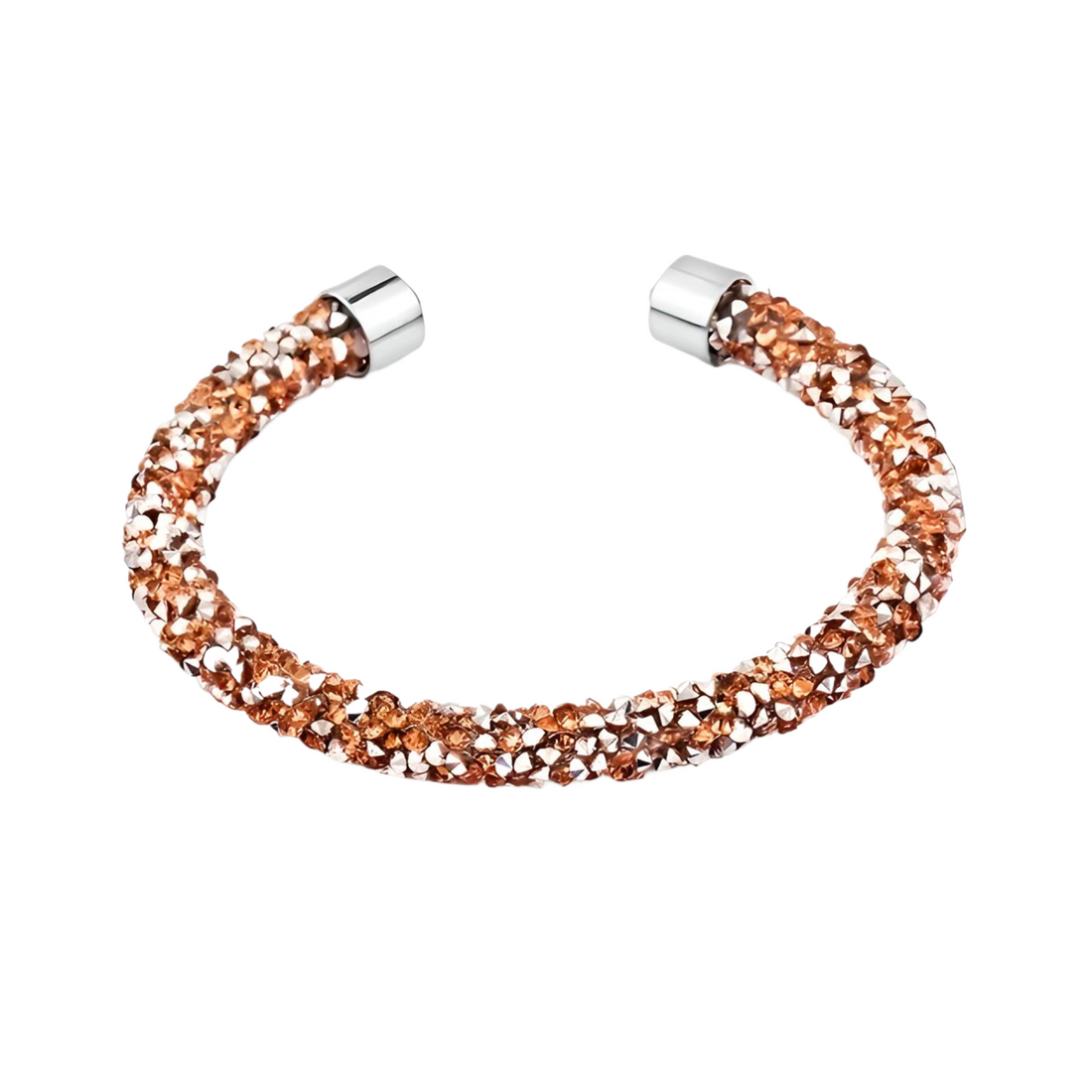 Crystals Bangle Cuff - Rose Gold - Everbond Gifts