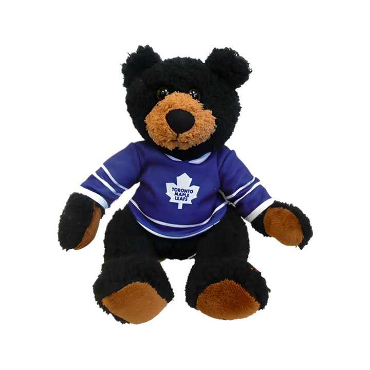 Curly Critter Black Bear 10" - Toronto Maple Leafs