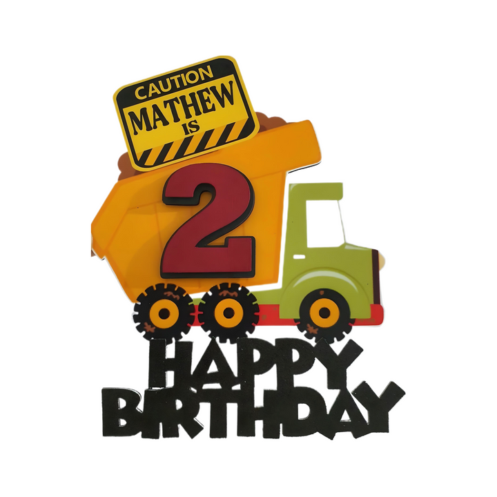 Custom Tipper Truck Birthday Cake Topper - Everbond Gifts