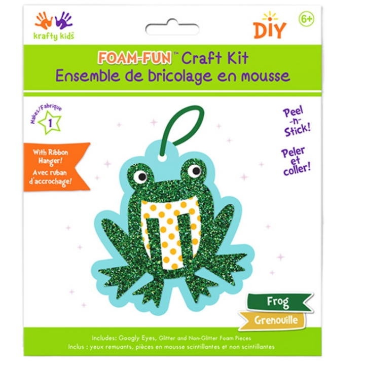 Krafty Kids DIY Foam Fun Craft Kit - Frog - Everbond Gifts