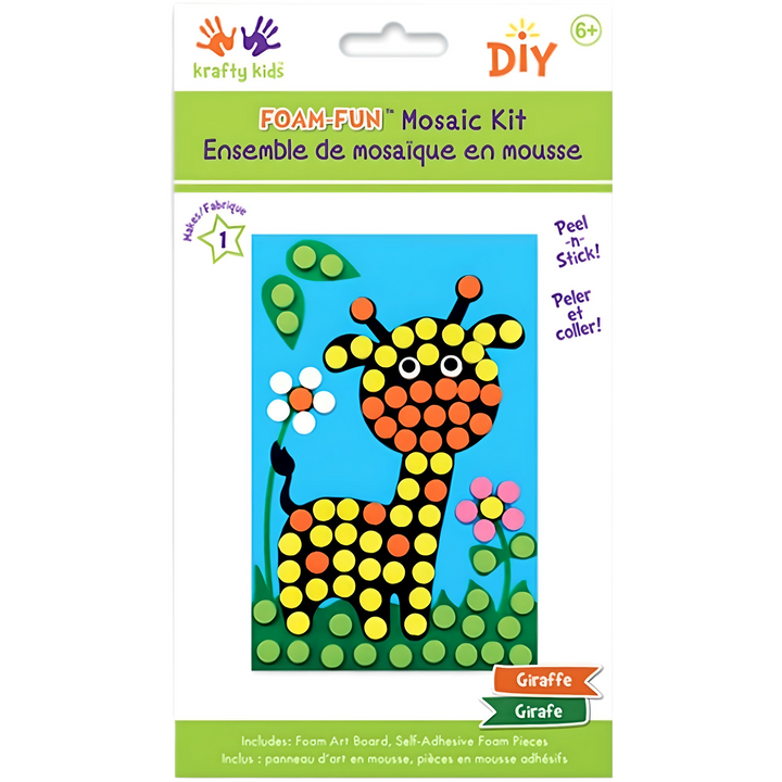 Krafty Kids DIY Foam Fun Craft Kit - Giraffe - Everbond Gifts