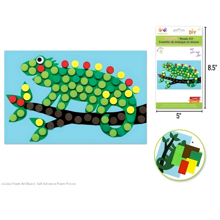 Krafty Kids DIY Foam Fun Craft Kit - Lizard - Everbond Gifts