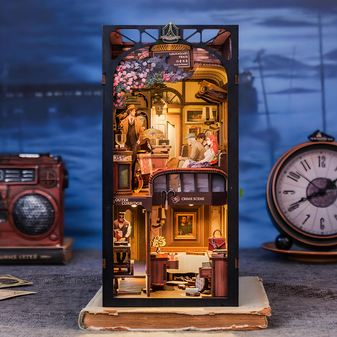 DIY Book Nook Kit - Train Mystery Case
