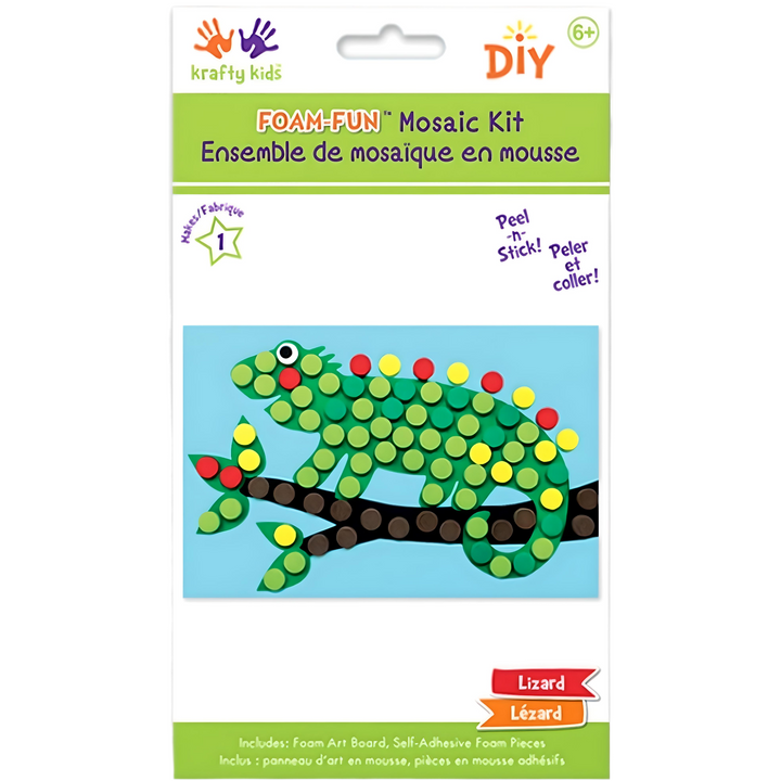 Krafty Kids DIY Foam Fun Craft Kit - Lizard - Everbond Gifts