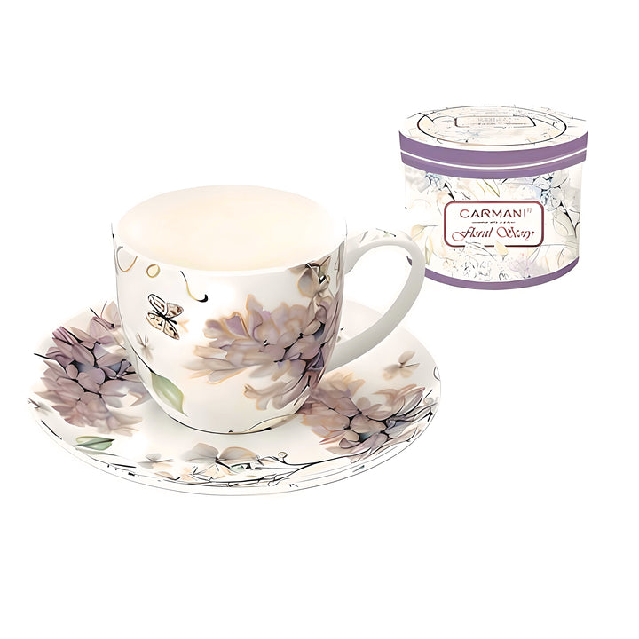 Floral Story Cup with Saucer-B - Everbond Gifts