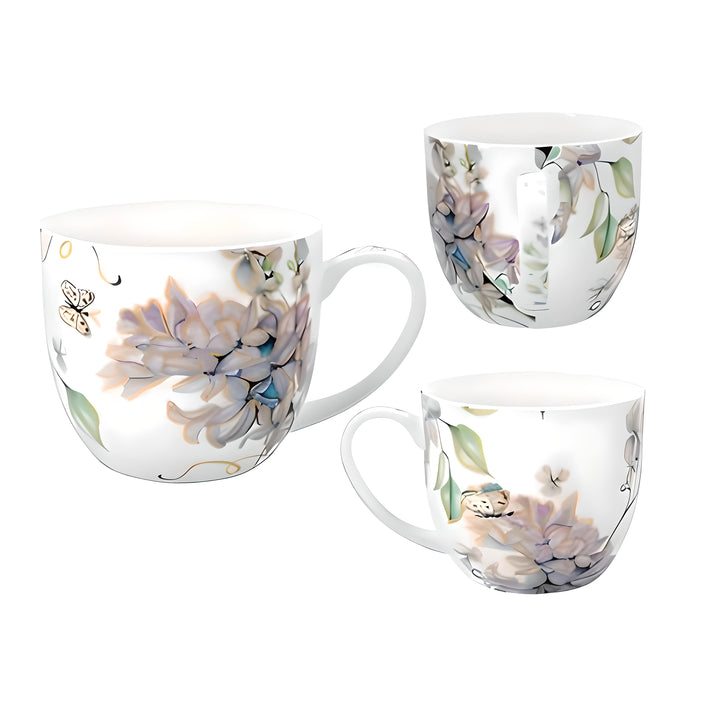 Floral Story Cup with Saucer-B - Everbond Gifts