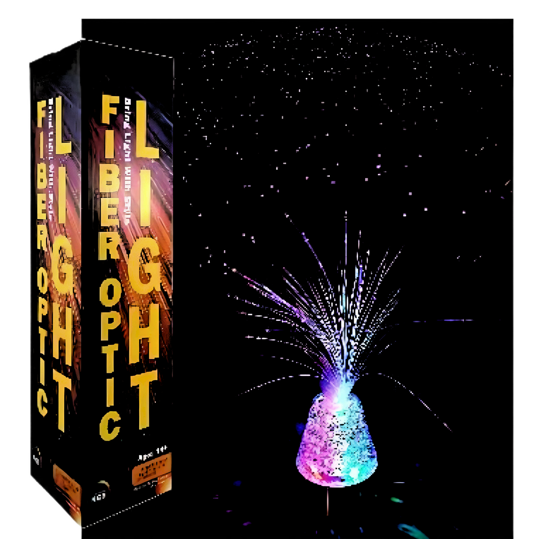 Fiber Optic Lamp Glitter Base Boxed - Everbond Gifts