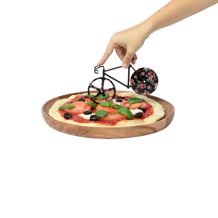 Fixie Pizza Cutter – Wild Rose Floral Bike Design