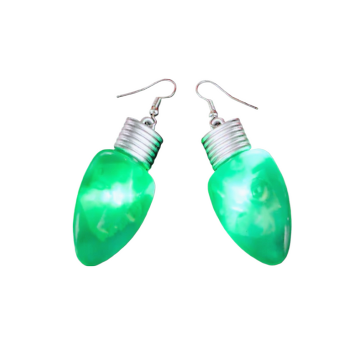 Flashing Bulb Shape Earrings 2"