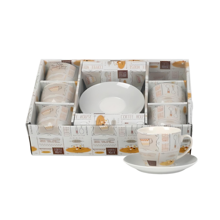 Gift-Boxed Tea & Coffee Cup Set – Service for 6