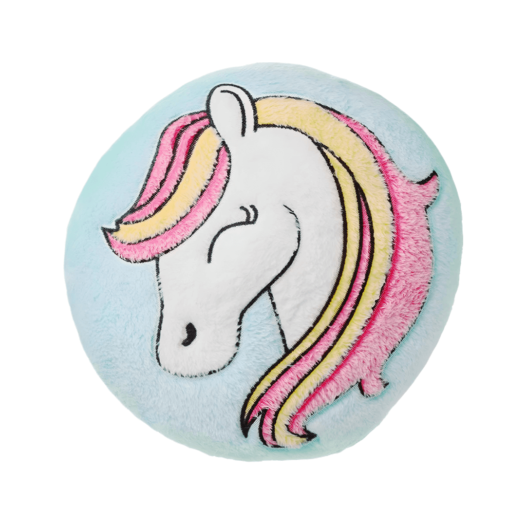Glow-in-the-Dark Unicorn Pillow – Soft 12" Round Plush