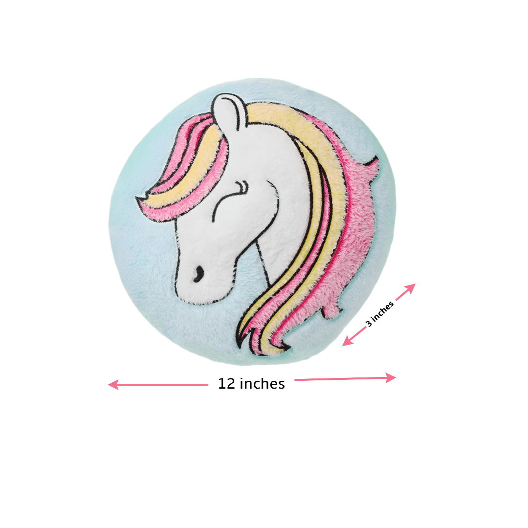 Glow-in-the-Dark Unicorn Pillow – Soft 12" Round Plush