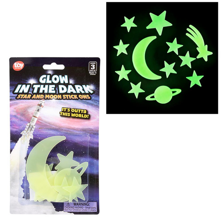 Glow In Dark Star And Moon Stick Ons - Everbond Gifts