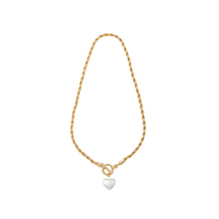 Gold Puffy Heart Charm Necklace - Everbond Gifts