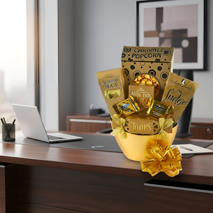 Golden Elegance Gift Basket