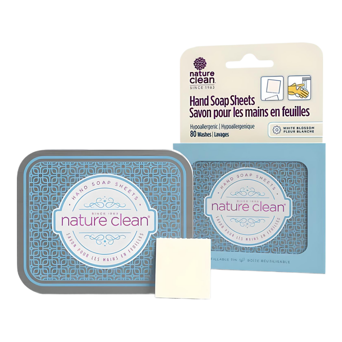 Nature's Clean Hand Soap Sheets 80 washes – White Blossom