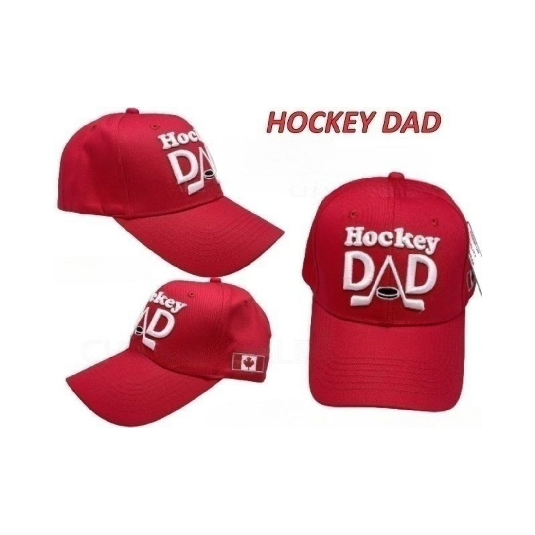 Embroidered Hockey Ball Caps - Hockey Dad