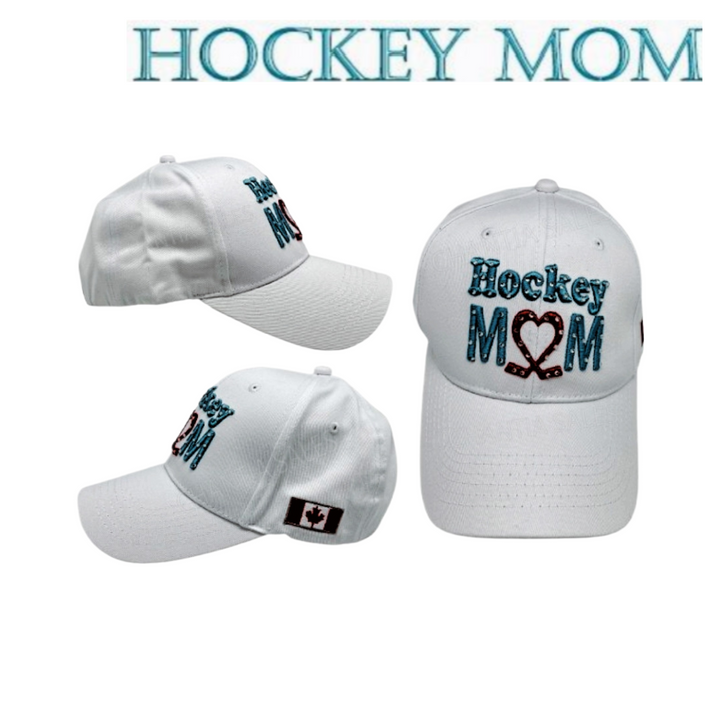 Embroidered Hockey Ball Caps - Hockey Mom