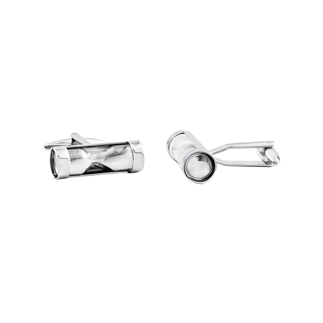 Brass Hourglass Cufflink With Rhodium Plated - Everbond Gifts