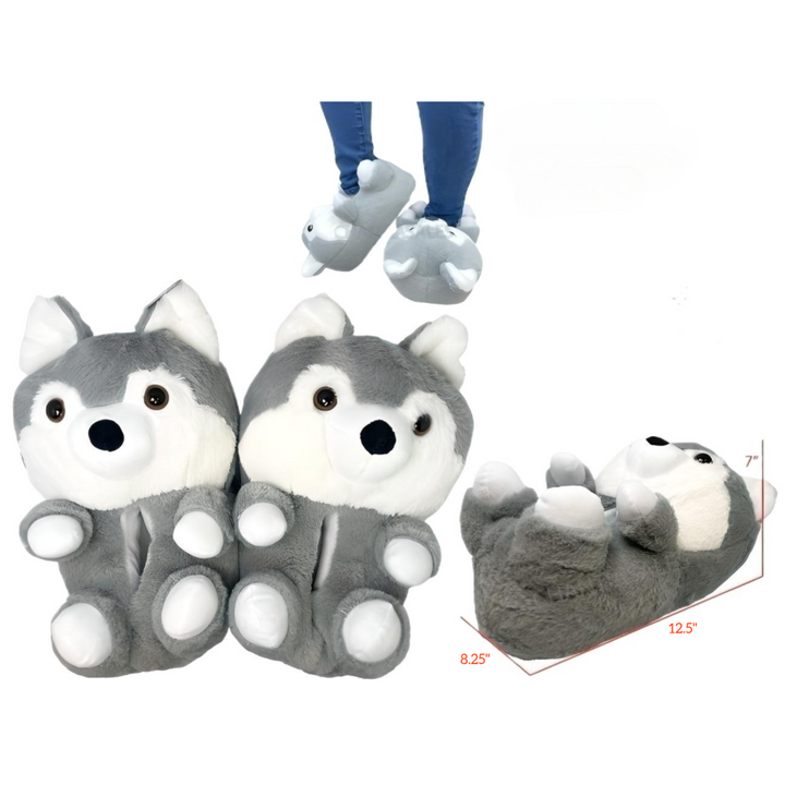 Husky Plush Slippers