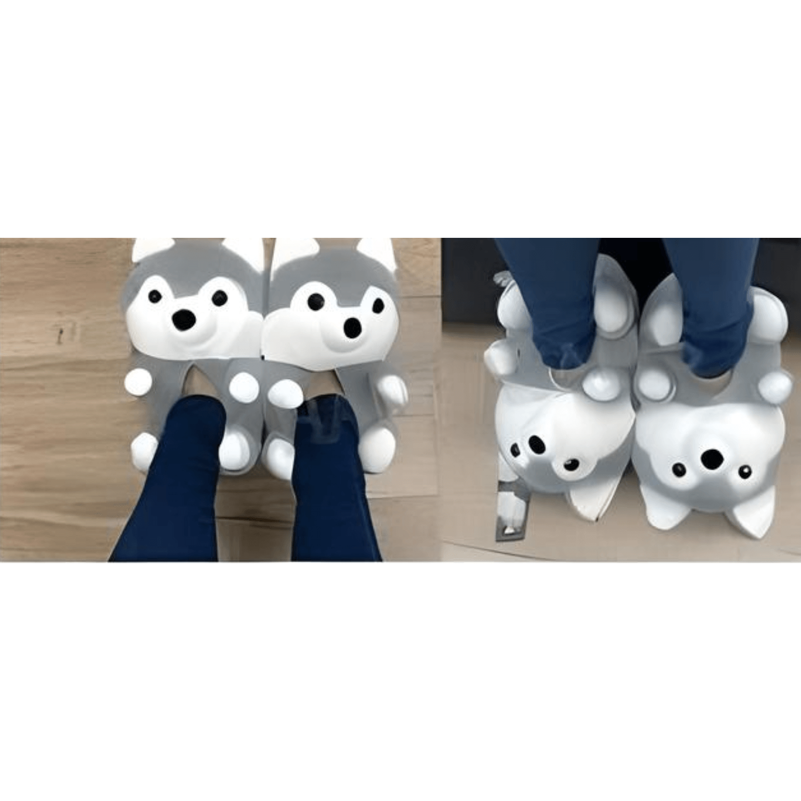 Husky Plush Slippers