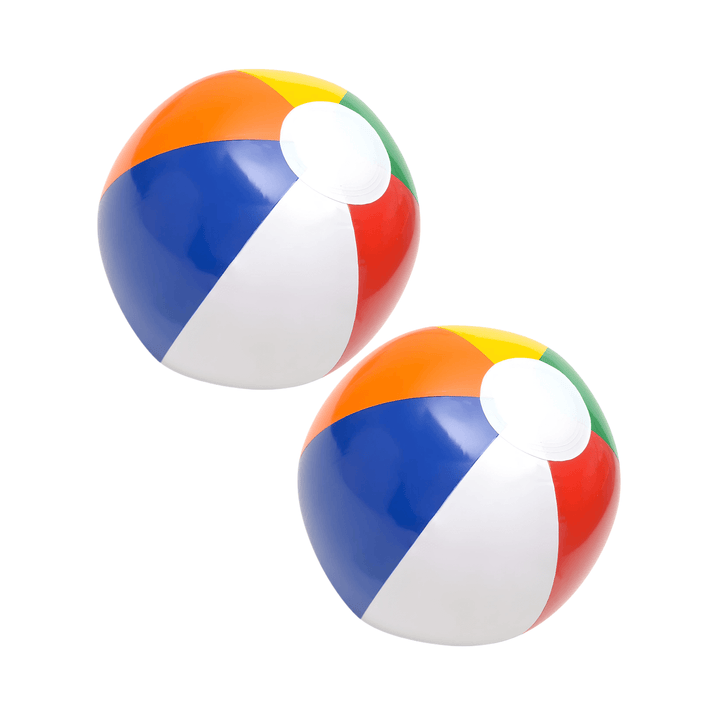 Inflatable Multicolored Beach Balls  6 Inch - Set of 2